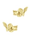 Twin Leaves Silver Stud Earring STS-6894